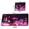 Pink Japanese Neon Mouse Pad Gamer Deskmat Large M L XL XXL Computer Gaming Peripheral Accessories Mousepad Mat for Csgo