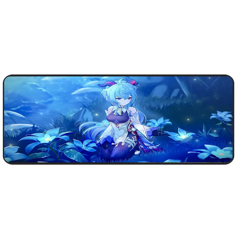 XXL Genshin Impact Ganyu Mouse Pad Gamer Anime Sexy Girl Large Desk Mat Computer Gaming Peripheral Accessories Mousepads