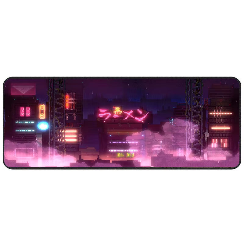 Pink Japanese Neon Mouse Pad Gamer Deskmat Large M L XL XXL Computer Gaming Peripheral Accessories Mousepad Mat for Csgo